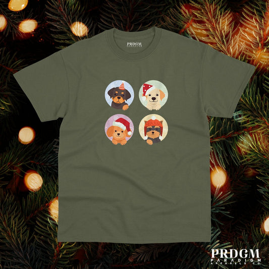 LIMITED EDITION: CHRISTMAS DOG TEES COLLECTION | 4 DOGS | Aesthetic Dog prints T-shirt