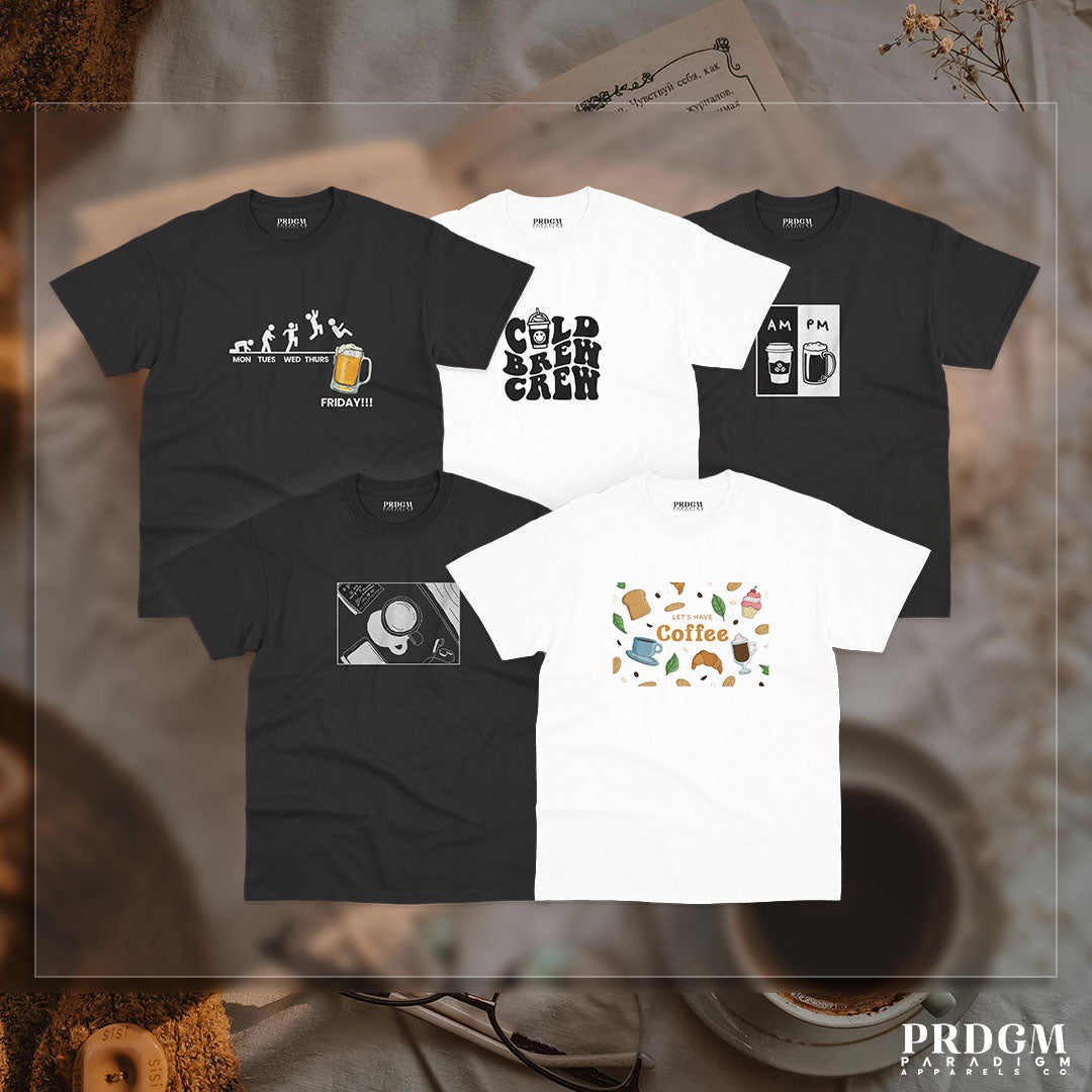 COFFEE x BEER TEES  | Aesthetic minimal t-shirt designs