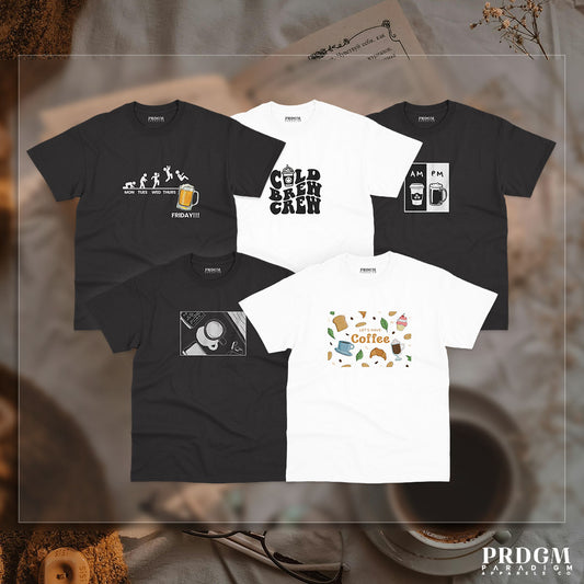 COFFEE x BEER TEES  | Aesthetic minimal t-shirt designs