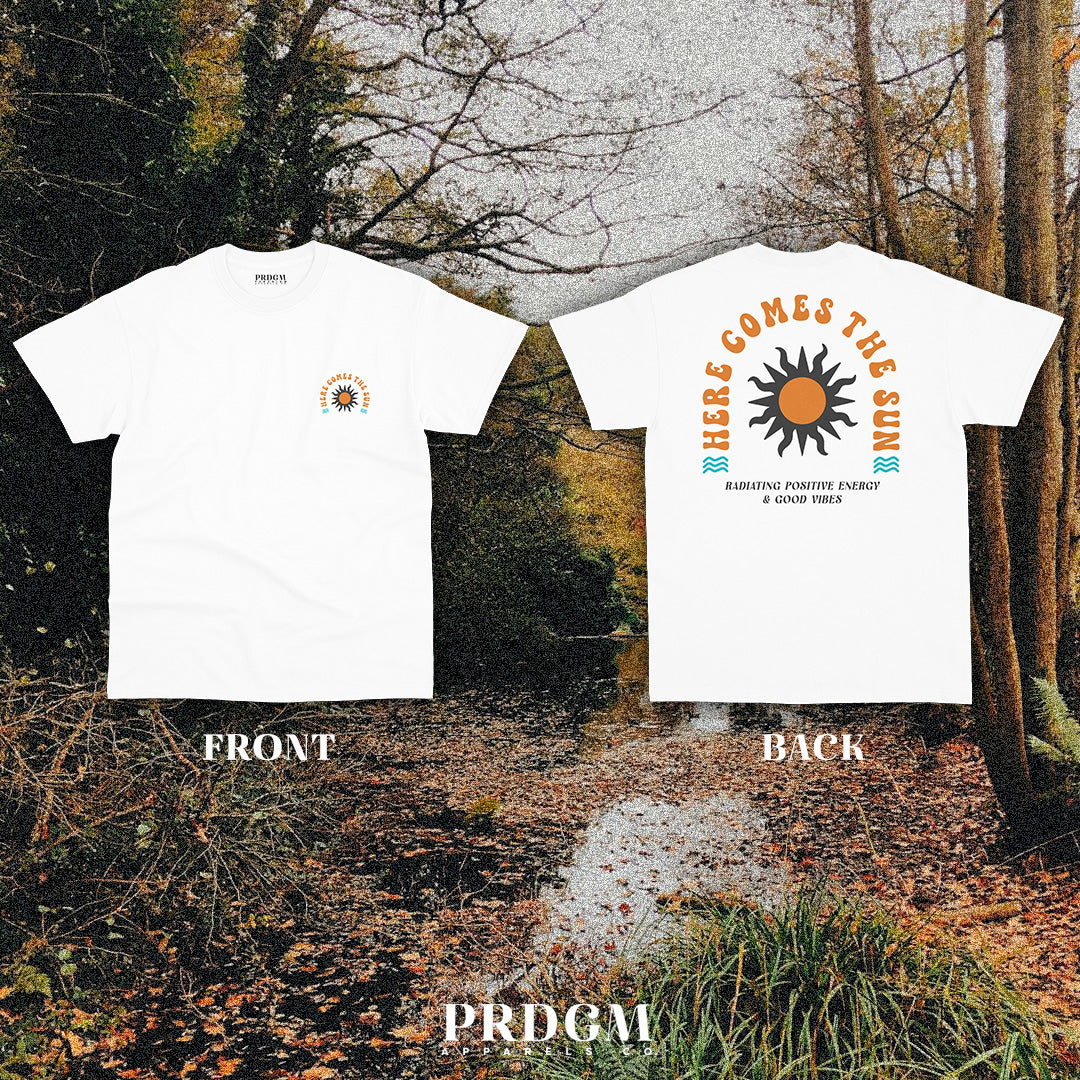 HERE COMES THE SUN TEES | Aesthetic minimal t-shirt designs