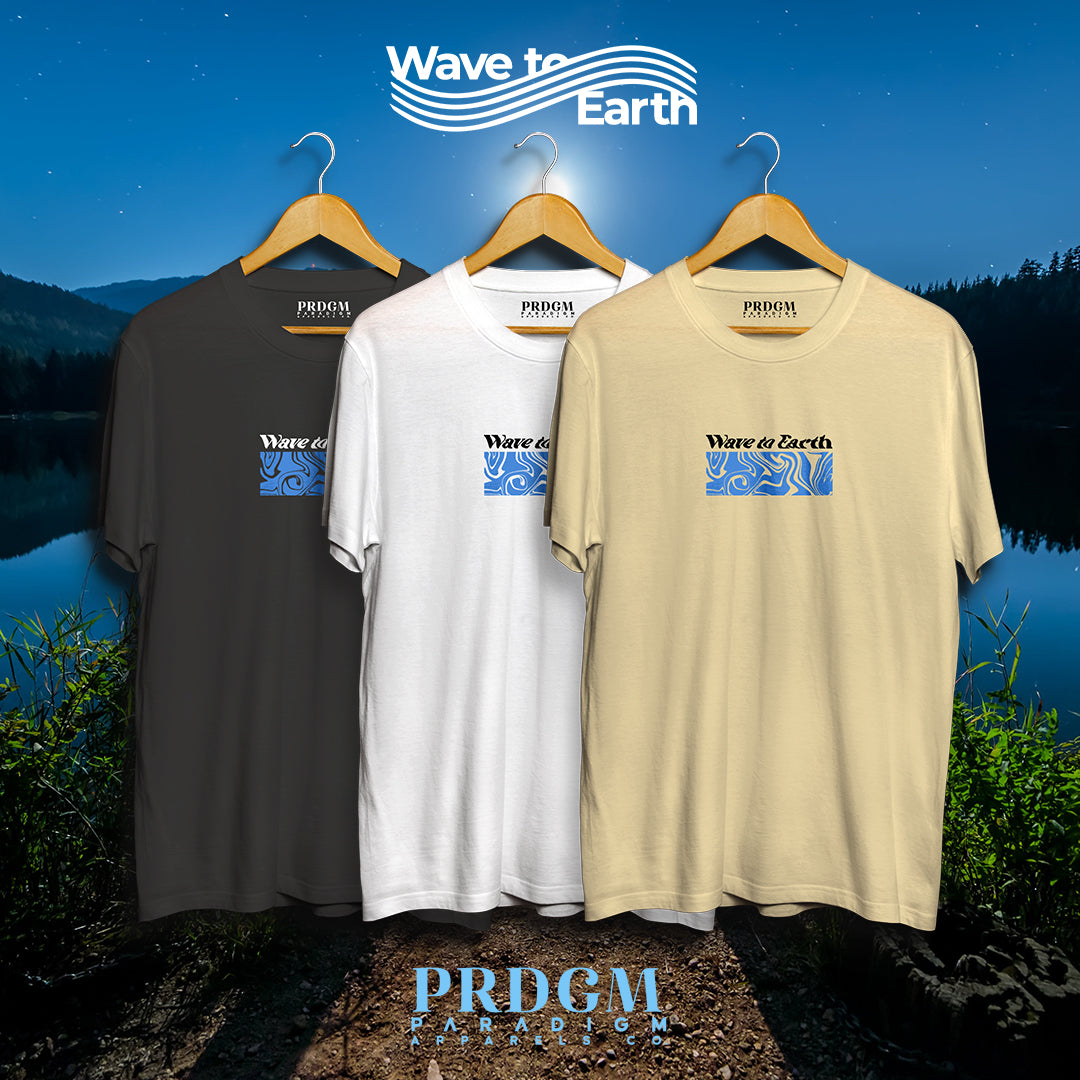 WAVY WAVE TO EARTH TEES | Aesthetic minimal t-shirt designs