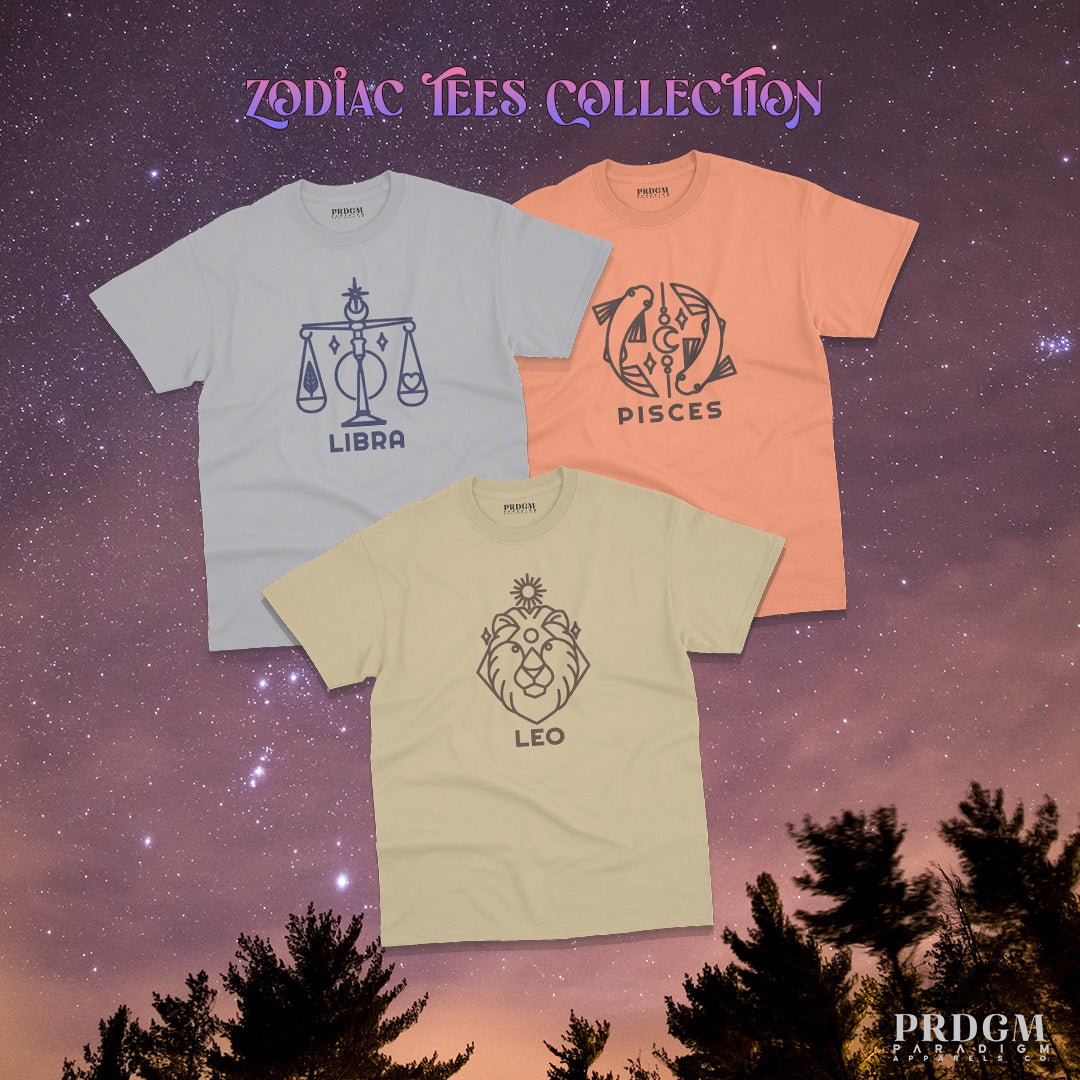 ZODIAC TEES COLLECTION | Aesthetic minimal t-shirt designs