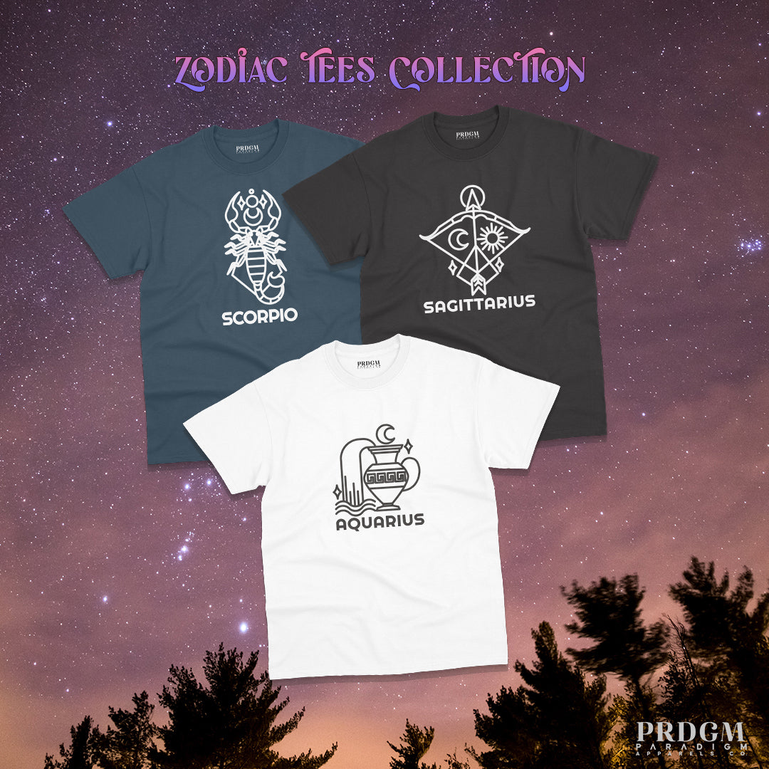 ZODIAC TEES COLLECTION | Aesthetic minimal t-shirt designs