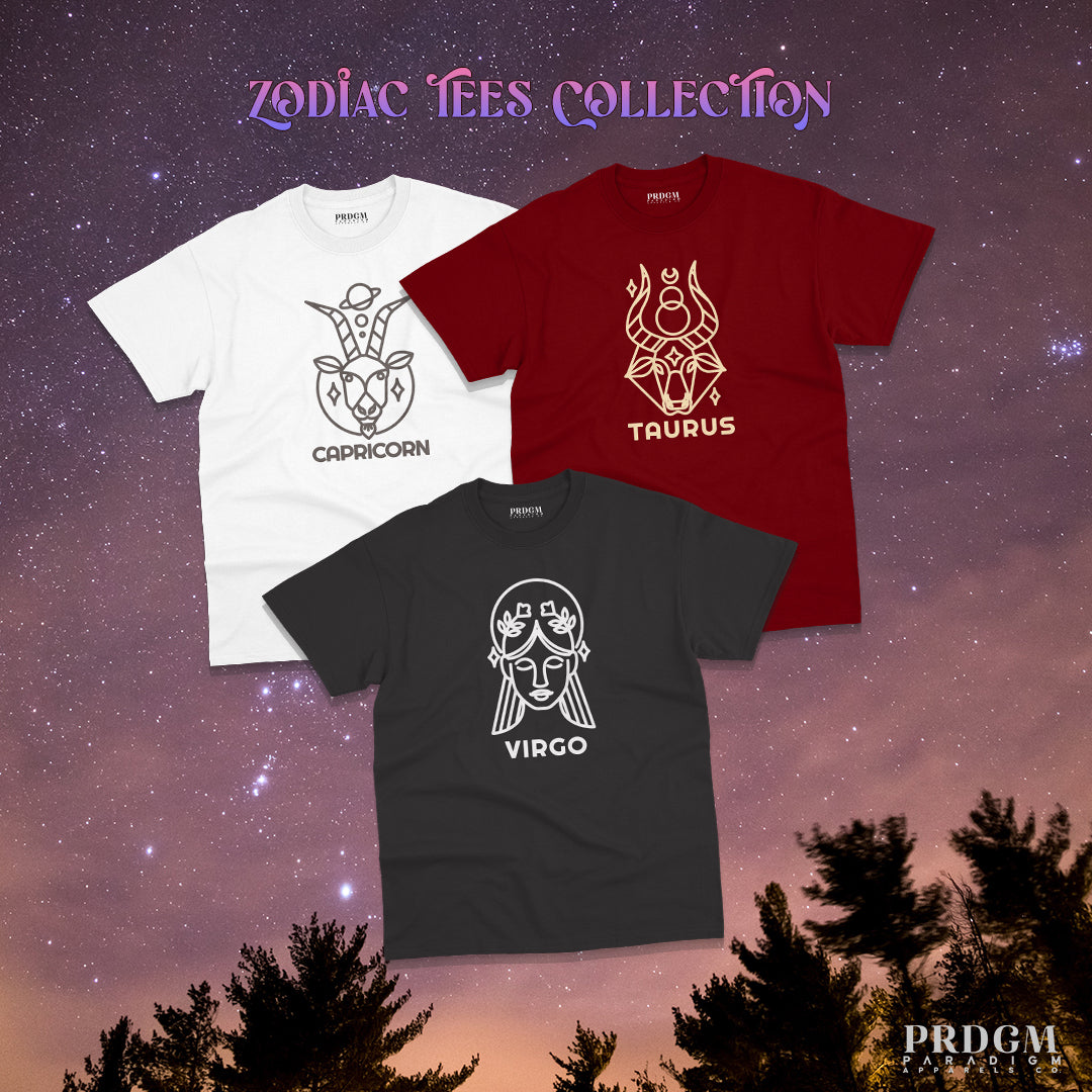 ZODIAC TEES COLLECTION | Aesthetic minimal t-shirt designs