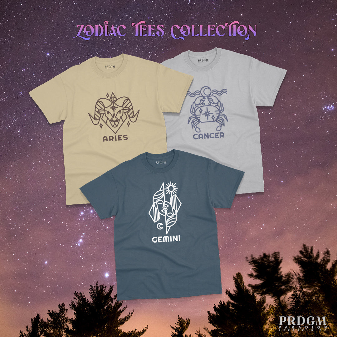 ZODIAC TEES COLLECTION | Aesthetic minimal t-shirt designs